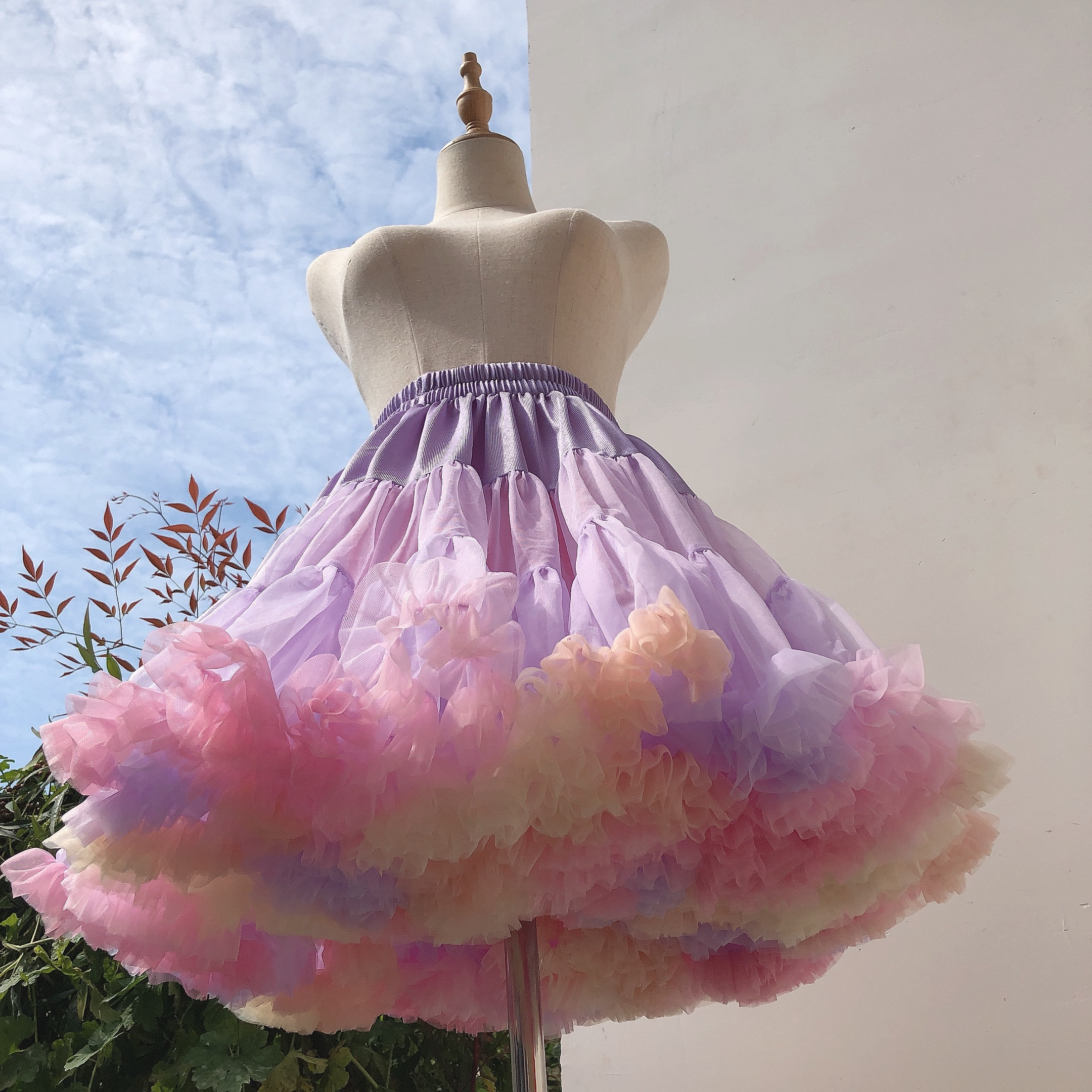Rainbow Petticoats Lolita Petticoat Women Organza Petticoat Etsy