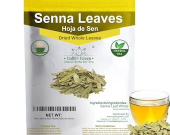 Feuilles de séné, tisane, coupées et tamisées