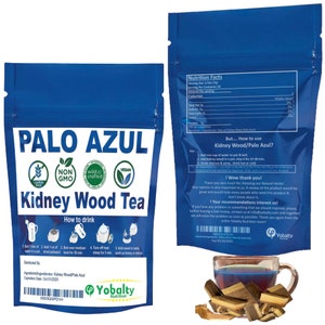 Tea Blue Palo Azul , Blue Stick Detox Natural Kidney Cleanse, Kidney Wood Bark.