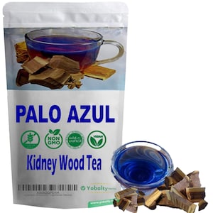 Palo Azul Kidney Wood tea (1 Pound) Natural, Resealable bag,Non-GMO, Gluten free, Herbal tea, Blue stick