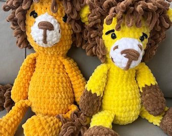 Peluche de león, peluche hecho a mano para la decoración de la habitación infantil.