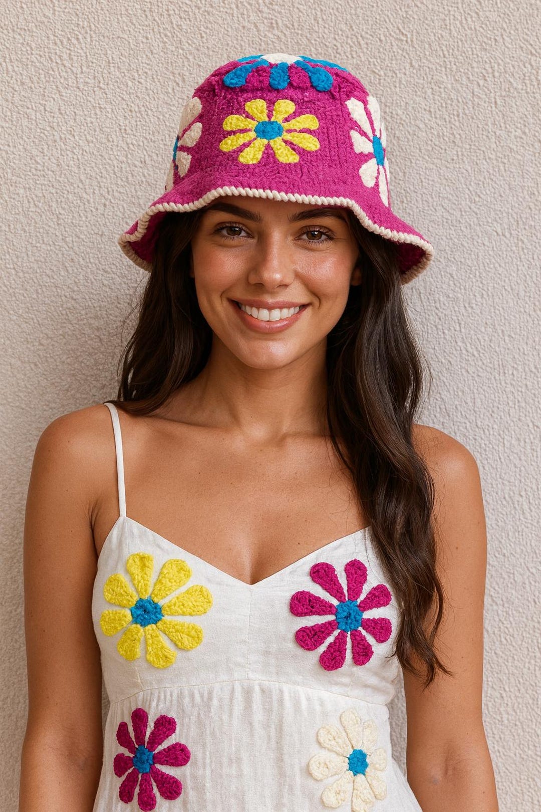 UnoSheng Cappello a secchiello da donna, alla moda, leggero, da
