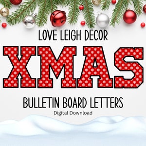 Christmas Bulletin Board Letters Holiday Letters Holiday - Etsy