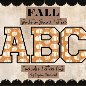 Fall Boho Bulletin Board, Boho Bulletin Board Letters, Fall Bulletin Board Numbers, Fall Classroom Decor, Boho Classroom ABC Letters