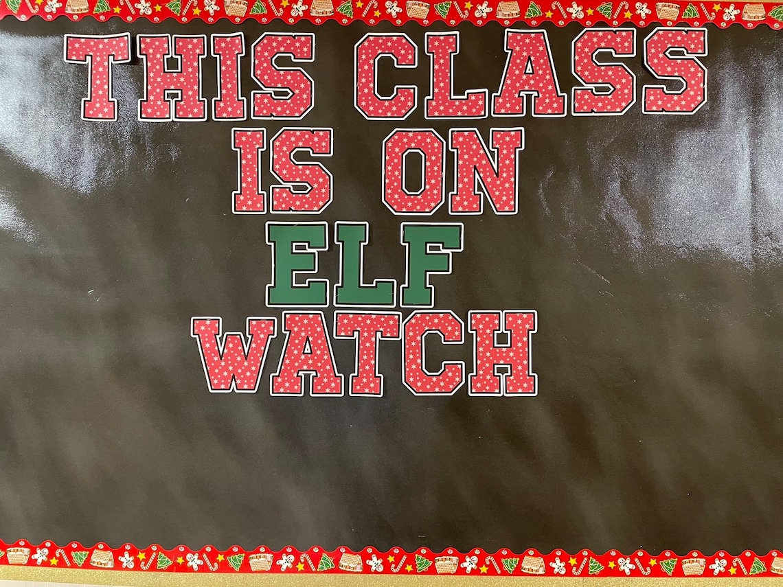 Christmas Bulletin Board Letters, Holiday Letters, Holiday Classroom