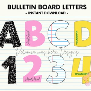 Bulletin Board Letters - Bulletin Board Decor - Classroom Bulletin Board - Classroom Labels - Classroom Decor - Elementary Class Decorations