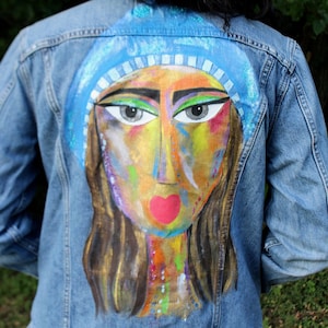 Elena Handpainted Denim Jacket
