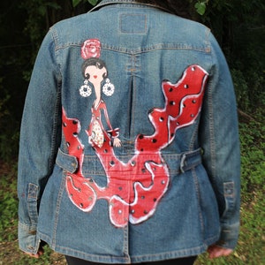 Ruth Handpainted Denim Jacket