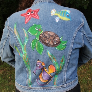 Marina Handpainted Denim Jacket
