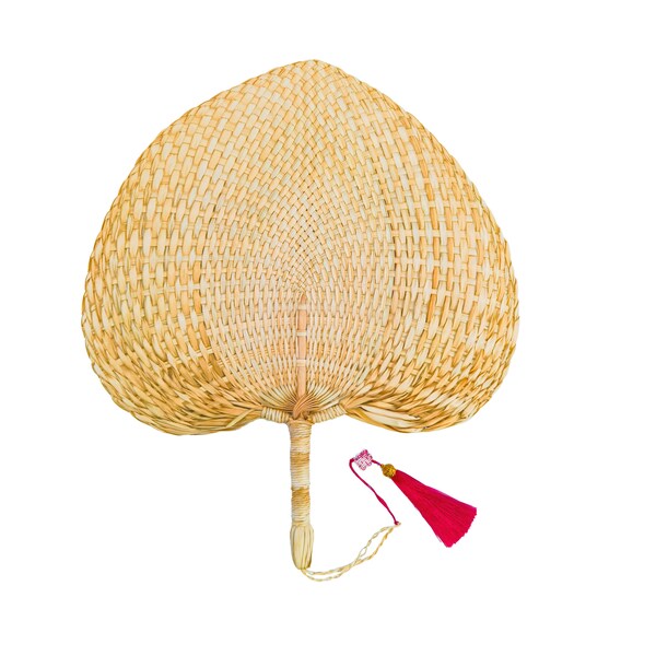 Natural Woven Palm Leaf Hand Fan Boho Dried Flower Wall Hanging Home Decor
