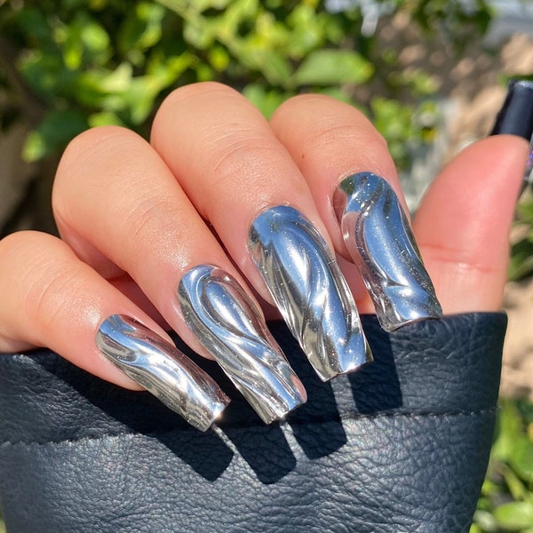 Chrome Nails - Etsy