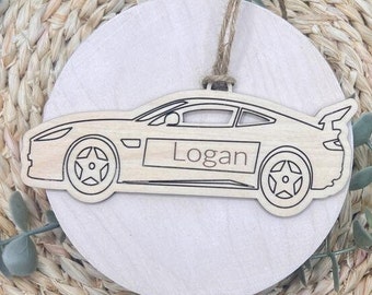 2023 Holiday Ornament | Toy Car | Wood Inspirational Engraved | Holiday Gift