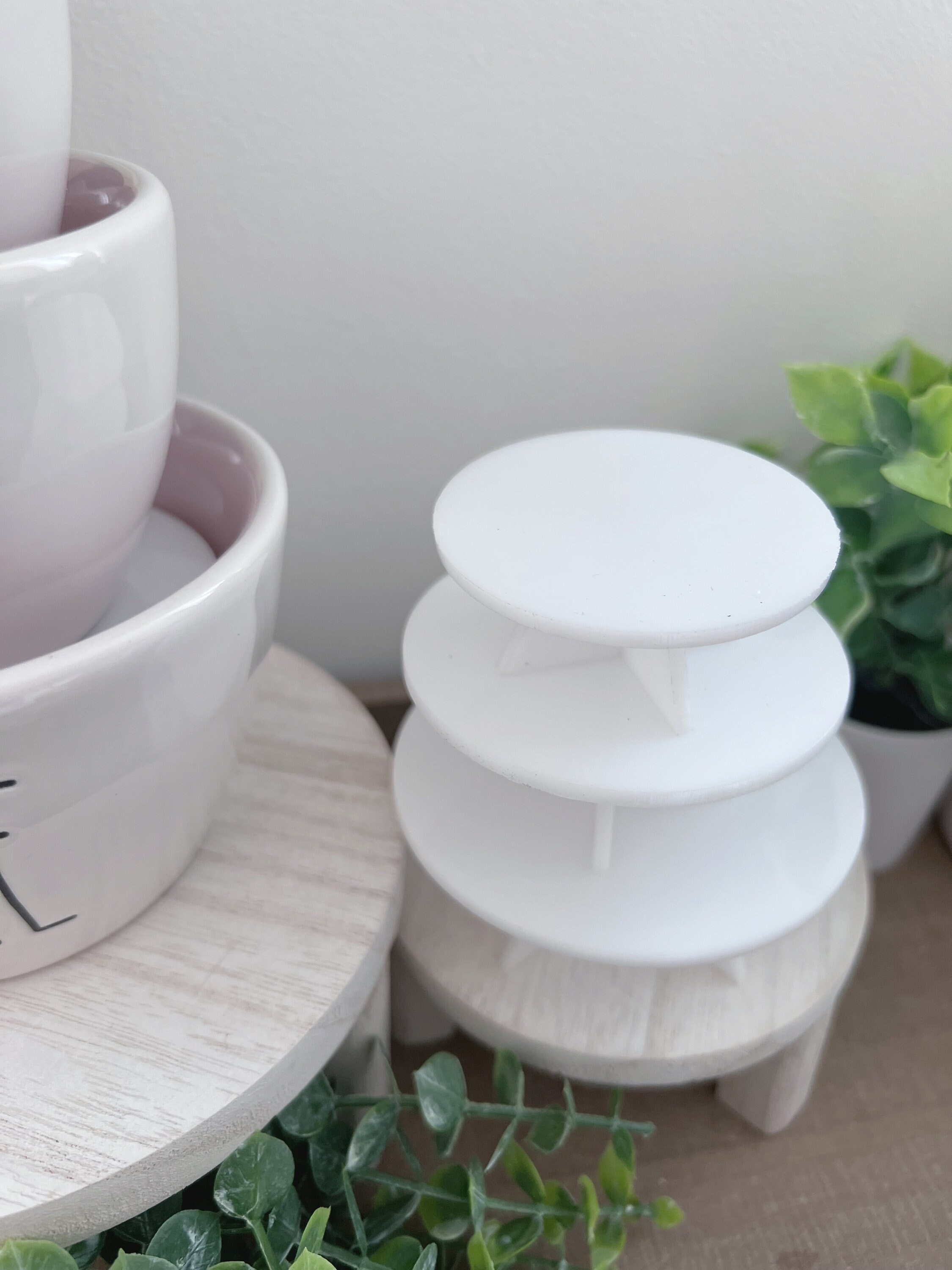 Unassembled Rae Dunn Compatible Measuring Cups Risers 3PC Set Wood or ...