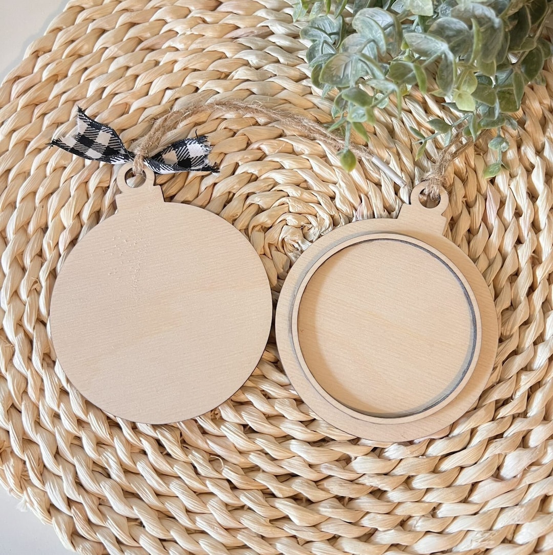 Set of 2 Blank Ornament Template Shapes Customizable Inside - Etsy