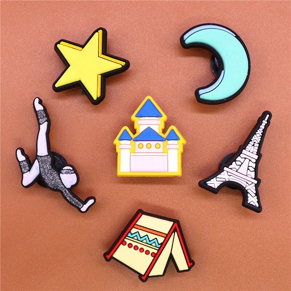 Stars and Moon | Paris | Tent | Shoe Clip For Kids | Croc Charms | Croc Clog Shoe Charms