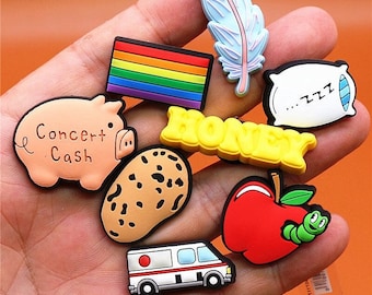 1pcs | Feather | Pillow | Shoe Charms | Original | Pig | Apple | Buckle | Rainbow | Potato | Croc Charms | Croc Clog Shoe Charms