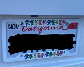 Grateful Dead Head Bears License Plate Frame