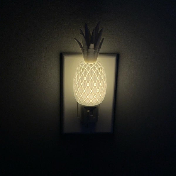 Pineapple Fruit Night Light  (plug-in, manual switch or auto sensor LED)