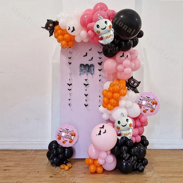 Pink Halloween Balloons Etsy
