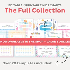 Editable Bedtime Printable Bundle, Sleep Sticker Chart Template, Girl Sleep Tracker, Reward File, Toddler Bed Routine, Instant Digital PDF image 8