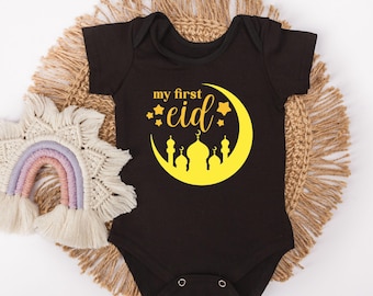My First Eid Baby Bodysuit - Islamic Holiday Gift - Eid Present - First Eid Milestone - Eid Gift For Muslim Babies