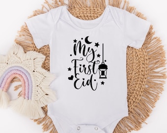 My First Eid Baby Bodysuit - Islamic Holiday Gift - Eid Present - First Eid Milestone - Eid Gift For Muslim Babies