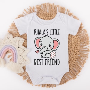 Khala&#39;s Little Best Friend Baby Bodysuit - Masi&#39;s Little Best Friend Elephant - Aunt Love- Desi Baby Bodysuit - Indian Baby - Punjabi Baby