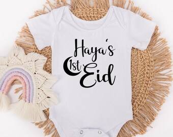My First Eid Baby Bodysuit - Islamic Holiday Gift - Eid Present - First Eid Milestone - Eid Gift For Muslim Babies