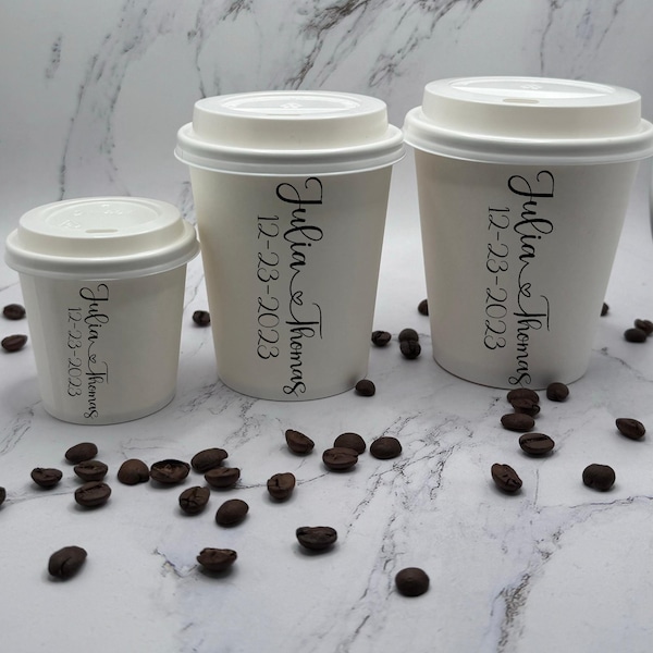 Custom disposable cups with lid etsy