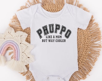 Phuppo Like A Mom But Cooler Baby Bodysuit - Khala Love - Chachi Love - Desi Baby Shower Gift - Desi Pregnancy Gifts - Sporty Desi Aunt Love