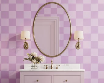 Purple Checkered Wallpaper: Modern Minimal Peel and Stick