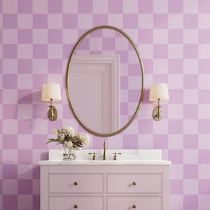 Purple Checkered Wallpaper: Modern Minimal Peel and Stick