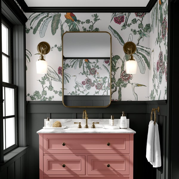 Wallpaper Bathroom - Etsy