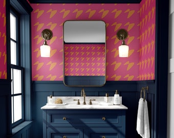 Pink and Orange Abstract Removable Peel and Stick Wallpaper