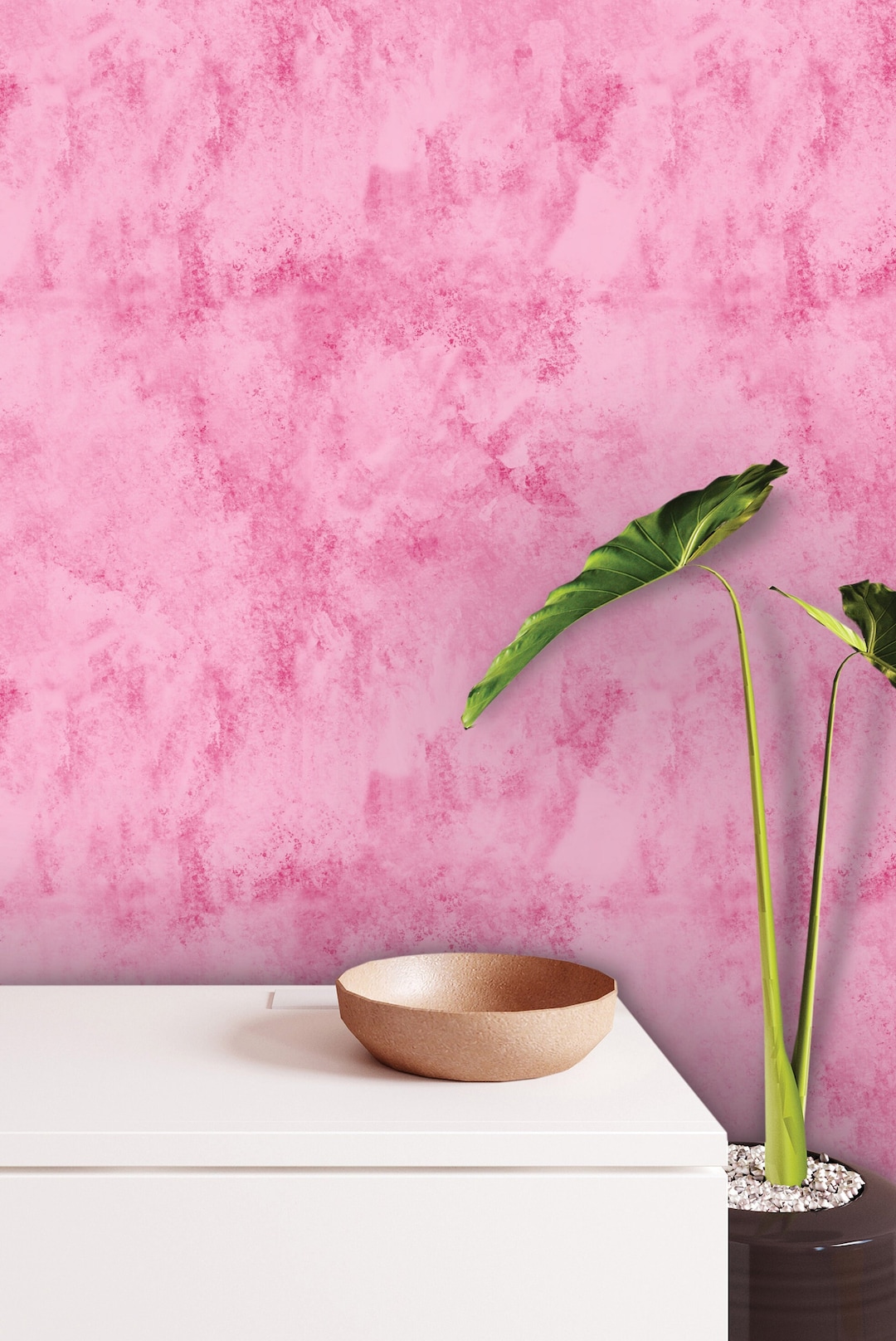 Pink Wallpaper Marble Watercolor Peel and Stick Temporary Wallpaper Colorful Removable Wallpaper