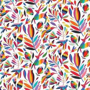 Otomi Wallpaper Colorful Wall Covering Floral Wallpaper Peel Stick