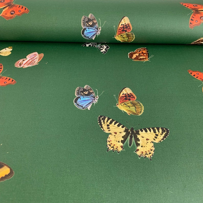 Green Peel and Stick Wallpaper Butterfly Wallpaper Etsy