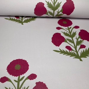 Block Print Floral Wallpaper Peel and Stick Wallpaper - Etsy