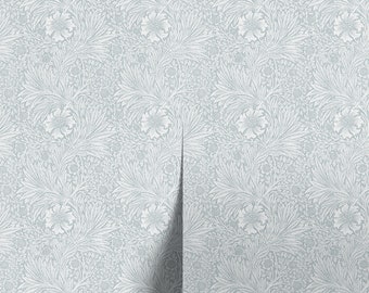 Blue Floral Nursery Wallpaper: Peel and Stick, Removable