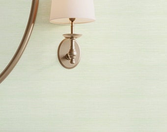 Green Faux Grasscloth Wallpaper: Removable Peel and Stick or Traditional