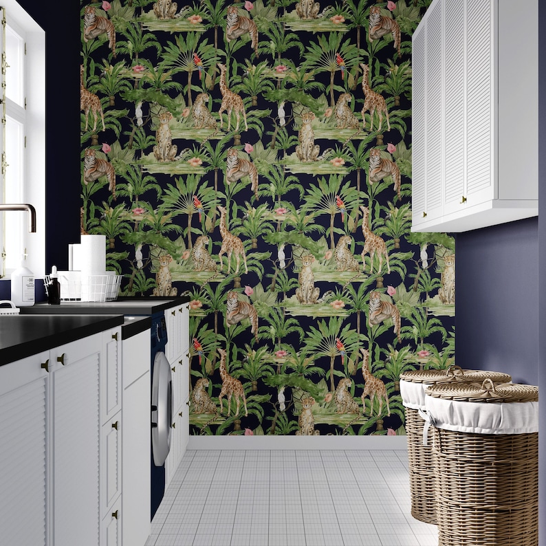 Boys Nursery Peel and Stick Wallpaper Removable Wallpaper Etsy