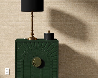 Natural Faux Grasscloth Wallpaper: Light Tan Textured Wall Covering