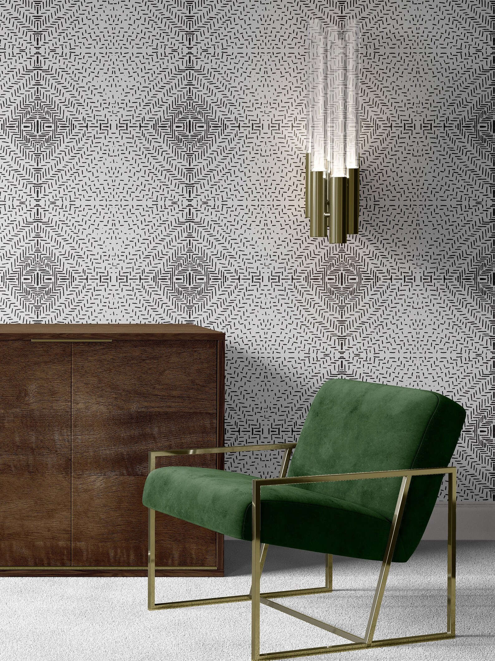 Abstract Black and White Peel and Stick Wallpaper: Removable Polka Dot ...