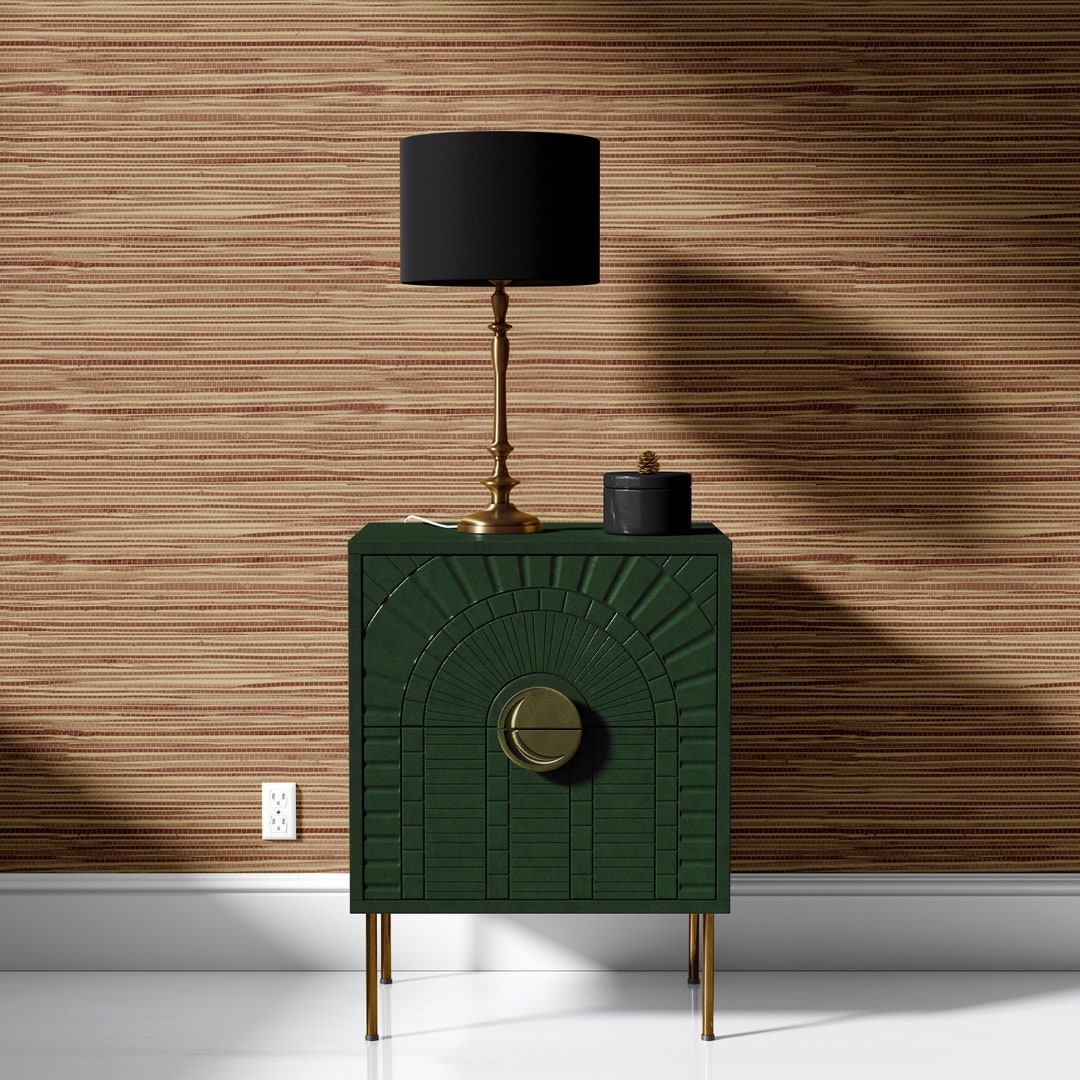 Faux Grasscloth Peel and Stick Custom Removable Self Adhesive Wallpaper Roll Removable Wallpaper