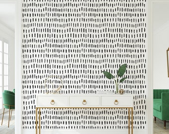 Black and White Abstract Wallpaper: Peel and Stick, Removable