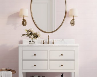 Blush Pink Grasscloth Wallpaper: Peel and Stick Removable Wallpaper