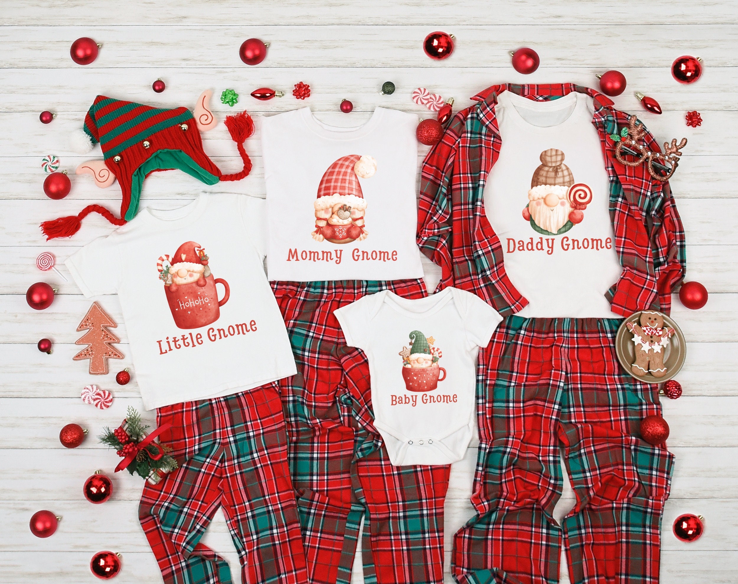 gnome christmas pajamas family