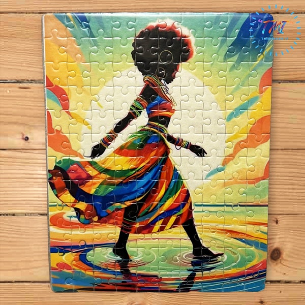 African American Black Melanin Woman 120 Piece Sublimation Jigsaw Puzzle