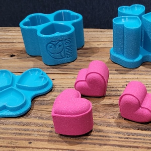 3 Mini Herz Badebombenform