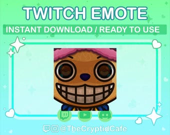 ANIMATED Chopper Laughing Emote (Twitch Discord YouTube) Chopper Animated GIF - Cute Chibi Chopper Animated emote for Streamers